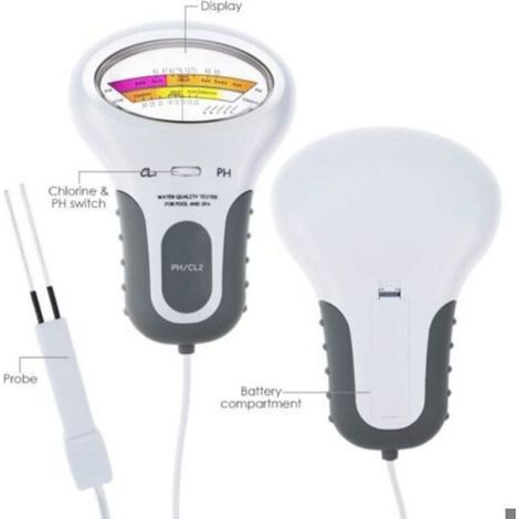 Testeur chlore pH numérique LCD multifonction piscine spa (1/4)