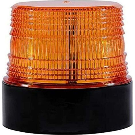 12V Kabellose orangefarbene LED-Rundumleuchte, Blitzlicht, magnetische Notfall-Blinkleuchte für Autos und Fahrzeuge, wiederaufladbar
