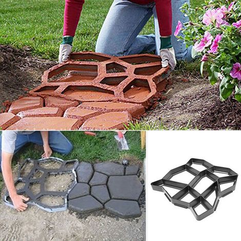 Moules pour pavés en plastique, moules artistiques pour sols, jardins et allées, moules à béton (1/5)