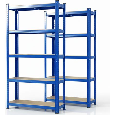 Schwerlastregal Lakota 2er Set Traglast bis 875 kg Blau 200 x 120 x 60 cm