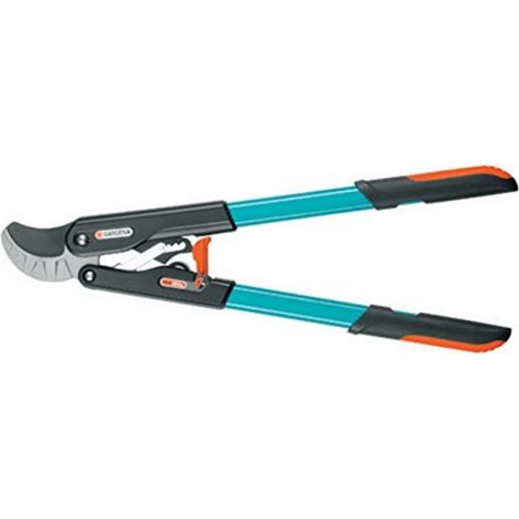 GARDENA SmartCut Ratschen-Astschere – 45 mm Astdurchmesser – Aluminium-Amboss – ergonomische Griffe – für Hartholz