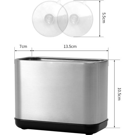Organizzatore per posate da cucina, portautensili, vassoio per posate antiscivolo in acciaio inossidabile con scolapiatti rimovibile, per cucchiai, forchette e coltelli
