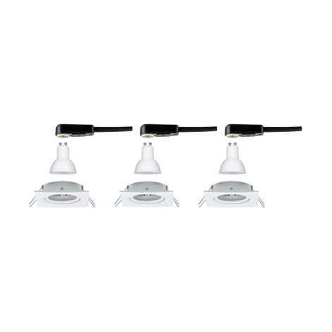 Paulmann Einbauleuchten-Set Nova eckig LED 3-stepdim 3x6,5W Weiß 93472 (1/2)