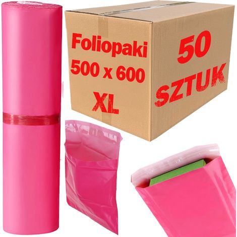 Pink Courier Poly Mailers XL 500x600mm - 50 Stück.