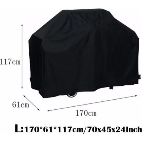 Housse Barbecue - Tissu Oxford 210D Imperméable Anti-Poussière - Pour Barbecue Rectangulaire Jusqu'à 170 x 61 x 117 cm - 1 Pièce (1/4)