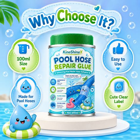 KineShineX Poolrohr-Reparaturkleber: Wasserdicht, abdichtend, flexibel, langlebig, stoppt Lecks schnell, kompatibel mit verschiedenen Rohren (1/5)