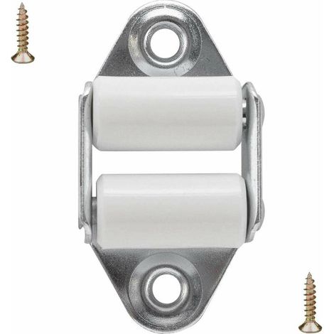 Guide sangle de volet roulant à galets pour sangle 12 à 20mm en acier fixation verticale à visser entraxe 44mm Accessoire Rouleau Enroulement Fixation Fenêtre Store Finition (1/3)