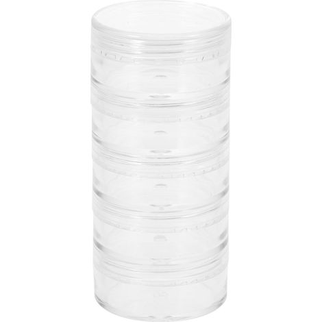 Reise Schmuckorganizer 6 Stück Stapelbar mit Mehreren Fächern Transparent Platzsparend für (1/5)