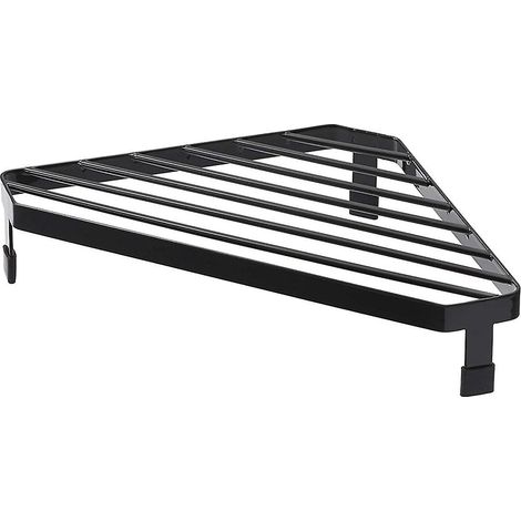 Égouttoir à vaisselle d'évier en acier revêtu, porte-éponge de cuisine, égouttoir d'angle pour évier noir (1/5)