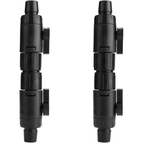 Lot de 2 raccords de Tuyau d'aquarium avec vanne de régulation du débit d'eau (12 mm) et poignée à dégagement Rapide. (1/5)