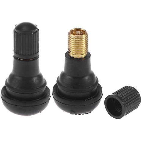Lot de 8 valves de pneu en caoutchouc noir TR-412 à enclenchement rapide-3.30X1.50X1.50CM-Black (1/3)