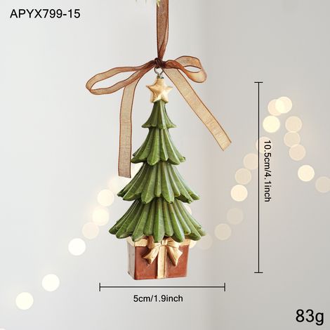 Décoration de Noël en résine peinte, suspension pour sapin avec cloche rétro en relief, ornement coloré style cartoon, accessoire festif pour maison et fête (1/5)