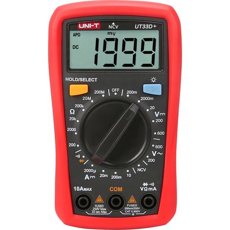 Strumento di misura elettronico blow ut33d+ multimetro digitale compatto 13 cm