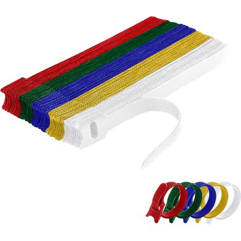 Attaches de câbles [50 pièces], sangles de câbles, attaches de câbles réutilisables, organisateur de rangement de câbles, pour attacher les câbles, g (1/4)