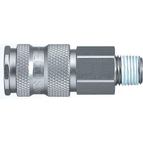 Raccord rapide pneumatique Legris, Filetage Mâle vers Mâle BSPP 3/8 in Male 23mm 3/8pouces Européen, Profil rectus en ( Prix pour 1 )