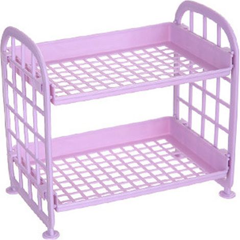 Support De Rangement Pour Bureau - Double Niveau - En Polypropylène - Pour Cosmétiques Et Papeterie - 1 Pièce (1/5)