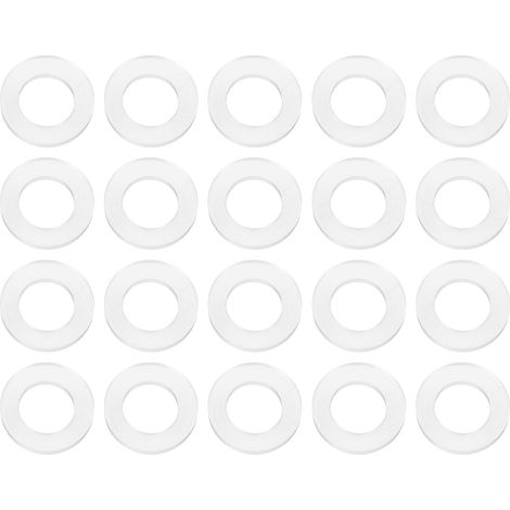20 Pcs M6 Rondelle Plate 6mm ID 12mm OD 1.5mm Épaisseur Blanc (1/5)