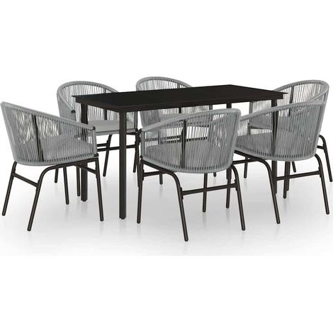 Maison Exclusive - Set Mobili da Pranzo per Giardino 7 pz Antracite (1/5)