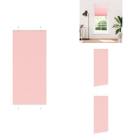 Plissee Rosa 85x200 cm Stoffbreite 84,4 cm Polyester - Plissee - Plissees - Faltrollo - Jalousie (1/5)