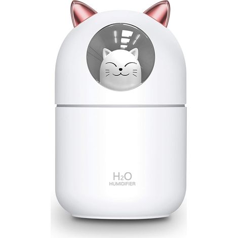 Humidificateur à brume froide Tititek pour chat, veilleuse chat mignonne pour la chambre, air pur essentiel pour la chambre de bébé, facile à nettoyer, fonctionnement silencieux, arrêt automatique, 30 (1/5)