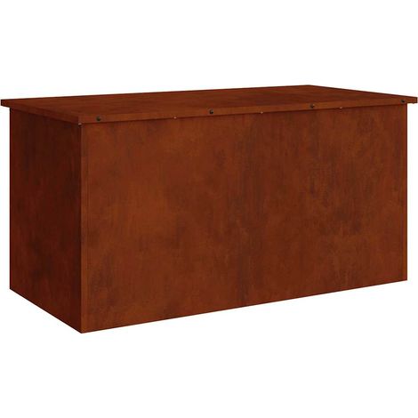 Boîte de Rangement Extérieure Rouillé 100 x 50,5 x 50 cm Acier