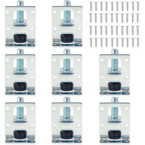 8 Pièces Niveleurs Meubles Réglables pour Armoires, Pieds de Nivellement Robustes, Niveleurs Meubles Robustes, Pied Meuble Reglable pour Tables, étagères, Placards, établi (1/4)