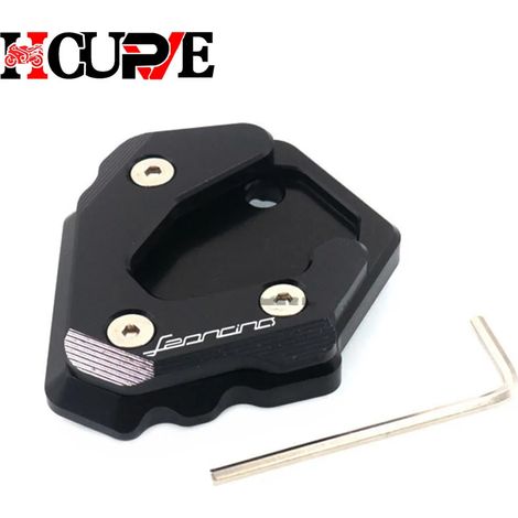 (Noir) Béquille latérale CNC pour moto, extension et support compatibles avec Benelli Leoncino 500, BJ500 et BJ 500 Maxpower. (1/4)