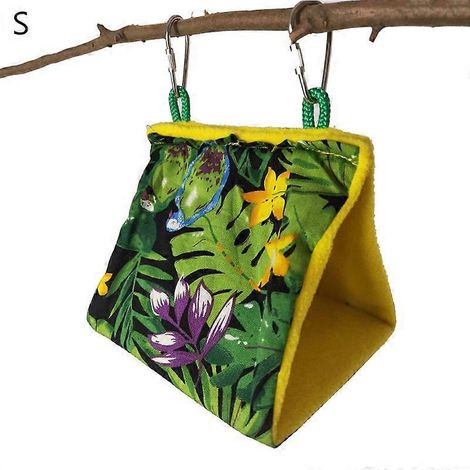 Nid douillet pour oiseau, abri suspendu pour perroquet, hamac de repos pour petit animal, tente cocon chauffante S.