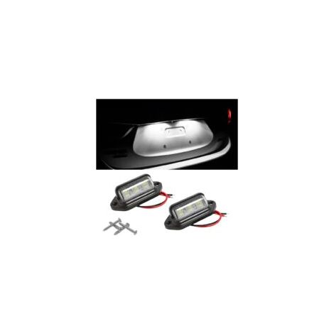 Adatto per Lntyq confezione da 2 luci targa a LED, luci targa posteriori impermeabili a 6 LED, adatte per camion, furgoni, rimorchi, auto, ecc. (bianco)