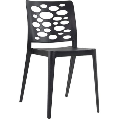 Chaise GROOVE en polypropylène style contemporain pour extérieur