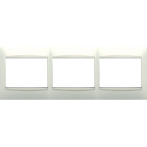 Cadre 3 éléments BLANC avec garniture BJC Coral 21213