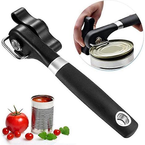 Ouvre-boîte à coupe sûre, ouvre-boîte portatif à bords lisses, ouvre-boîte en acier inoxydable de qualité alimentaire pour la cuisine (1/5)