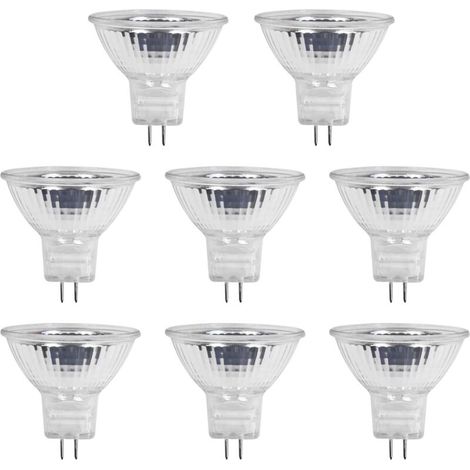 MR11 12V 20W Ampoules Halogènes GU4 Dimmable. Blanc Chaud 2700K. Spot Halogene GU4 pour Armoires. Éclairage Paysager. pack de 8