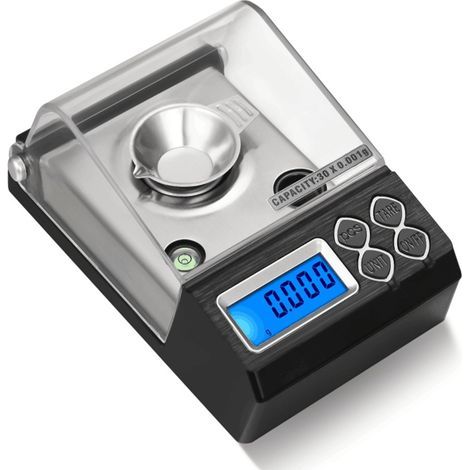 50g/0.001g Milligram Scale, Mini Precision Pocket Scale with Calorie Weight, Tare, LCD, Powder Clip (1/4)