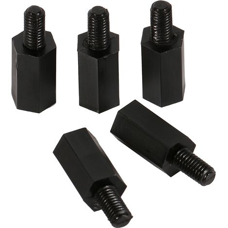 Lot de 100 entretoises hexagonales nylon M2 M3 M4, vis à tête ronde femelle et mâle, écrous en plastique, assortiment de cales de montage (1/2)
