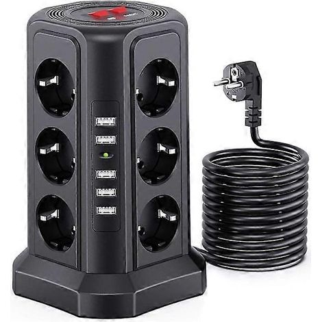 Multiprise à 12 prises et multiprises multifonctions à 5 ports USB avec protection contre les surtensions (1/5)