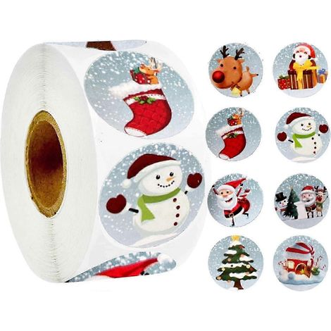 Autocollants de Noël, étiquettes cadeaux autocollantes, autocollants de Noël, autocollants de décoration de Noël, autocollants cadeaux de Noël (1/5)