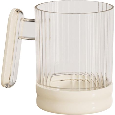 Mundspülbecher, transparente Mundspülbecher, transparente Zahnbürstenbecher, Glasspender für Badezimmer (1/5)