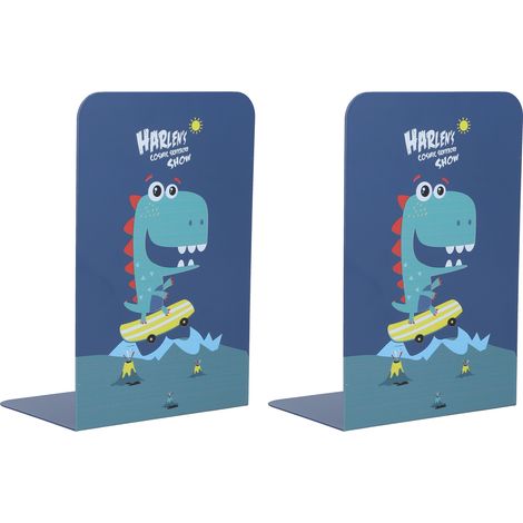 Lot de 2 serre-livres créatifs et originaux, grande capacité, pour bureau, étagère ou support de livres (couleur). (1/5)