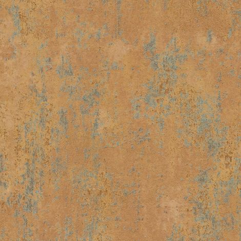 Empapelado efecto estuco Profhome 786296 papel pintado vinílico estampado en caliente tejido non tejido texturado con acentos metálicos y acentos metálicos marrón pardo-ocre platino pardo anaranjado 5