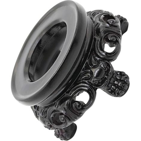 Support à boule robuste en résine noire, socle décoratif pour bureau (1/5)