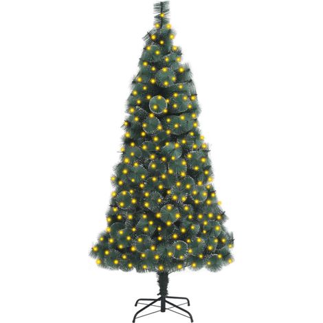 Sapin de Noël artificiel Arbre de Noël avec support Vert 240 cm PET 24116 (1/5)