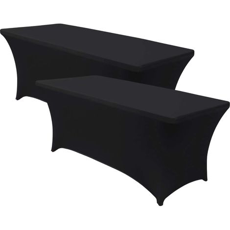2er-Pack Abdeckhauben für rechteckige, klappbare Catering-Tische 240x74cm 7house