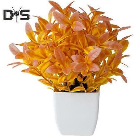 Plante artificielle résistante aux couleurs, sans arrosage, tendance, sans taille, bonsaï artificielorange (1/5)