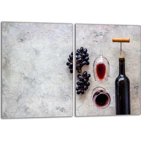 Glasschutzplatte für den Herd 2x40x52 Wein