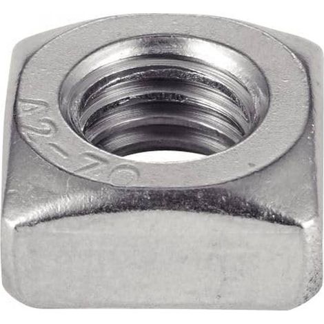 100 Ecrous Carrés M12 mm - DIN 557 - UNI 5597 - Inox A2 - D-Work