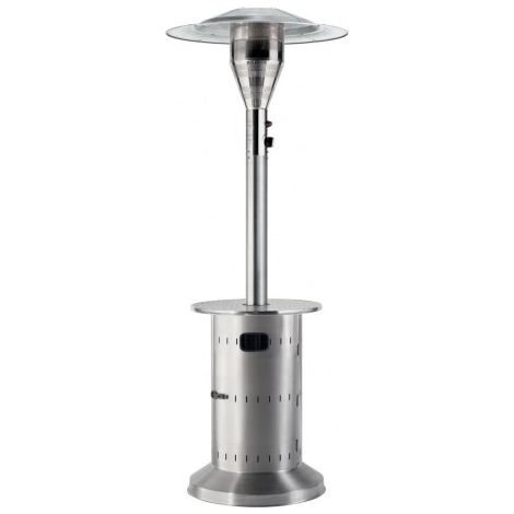 Chauffage extérieur terrasse en acier inoxydable 14 kW – Allumage multi parc – 38h autonomie – Réflecteur Ø 88 cm – Enders