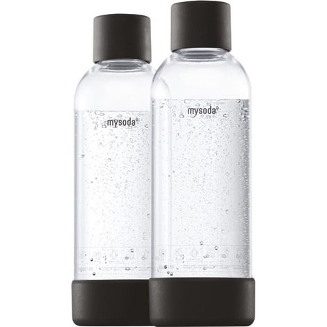Pack aus 2 schwarzen Flaschen à 1 l - Mysoda