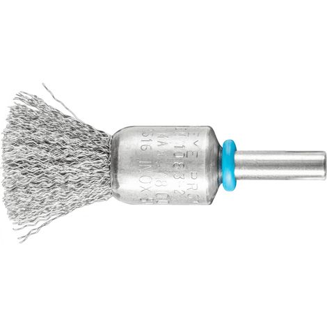PFERD TOOLS INOX-TOTAL Pinselbürste ungezopft PBUIT Ø15 mm Schaft-Ø6 mm Edelstahl-Draht-Ø0,20 10 Stk