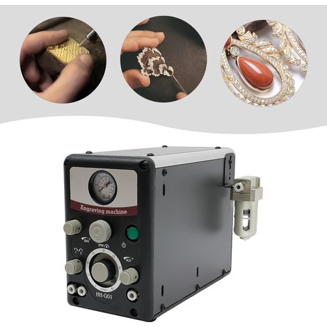 24-V-Doppelseitige pneumatische Schlaggraviermaschine — Handgraviergerät, Werkzeuge zum Steinfassen, Graviermaschine für Schmuckherstellung, Metallgravur und Schnitzarbeiten